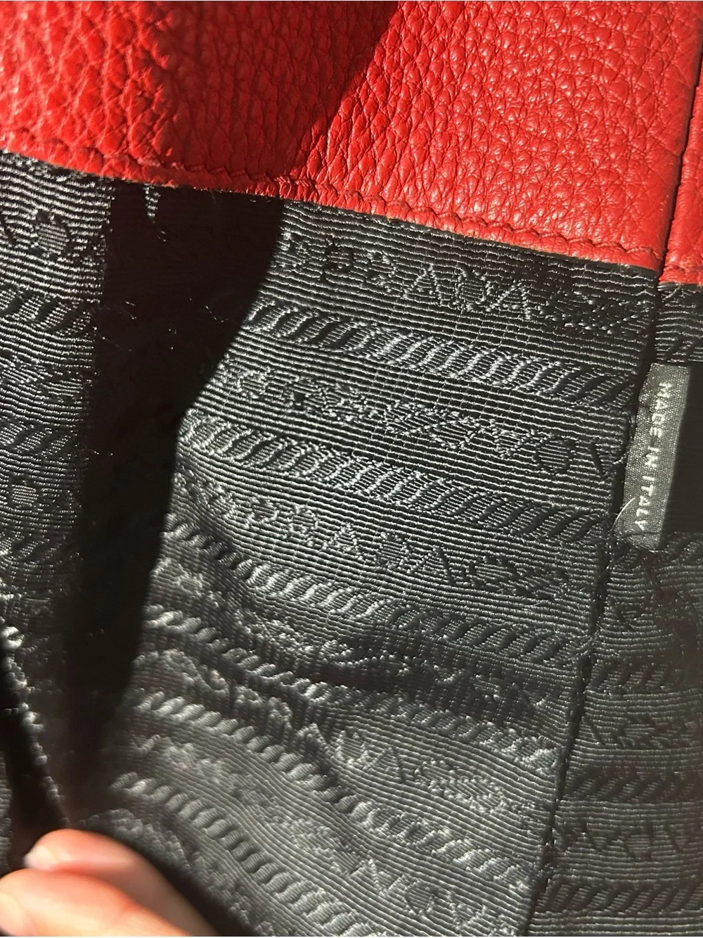 Prada Red Leather Tote